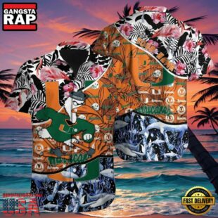 NCAA Miami Hurricanes 3D Print Custom Name Cheap Hawaiian Shirt
