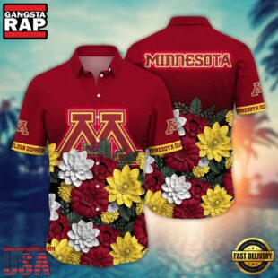 NCAA Minnesota Golden Gophers Flower Tropical Summer Beach Hawaiian Shirt