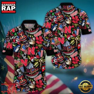 NCAA Nebraska Cornhuskers Aloha Flower Summer Hawaiian Shirt