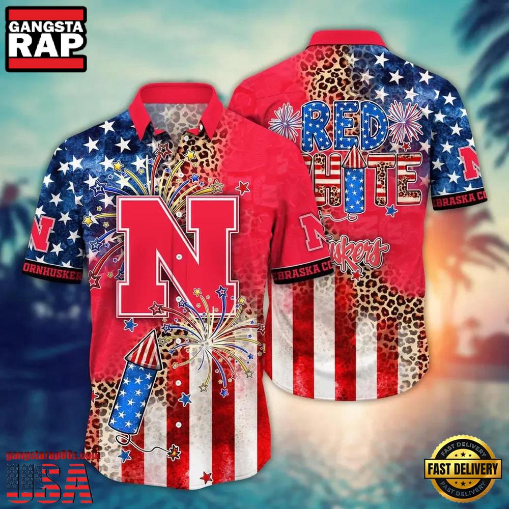NCAA Nebraska Cornhuskers Aloha Hawaiian Shirt NCAA Nebraska Cornhuskers Aloha Hawaiian Shirt