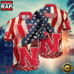 NCAA Nebraska Cornhuskers Palm Tree Hawaiian Shirt