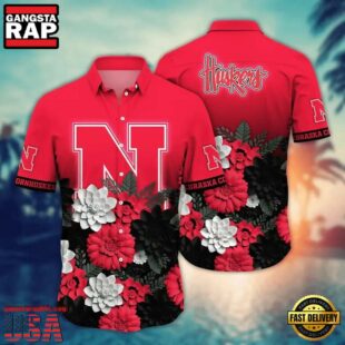 NCAA Nebraska Cornhuskers Palm Tree Trendy Summer Hawaiian Shirt