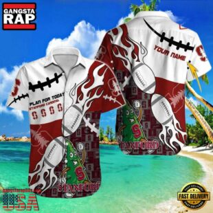 NCAA Stanford Cardinal Custom Name Aloha Hawaiian Shirt