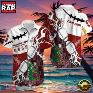 NCAA Stanford Cardinal Custom Name Aloha Hawaiian Shirt