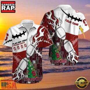 NCAA Stanford Cardinal Custom Name Aloha Hawaiian Shirt