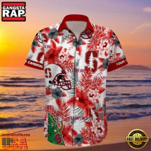 NCAA Stanford Cardinal Print Custom Name Aloha Hawaiian Shirt