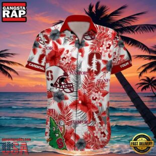 NCAA Stanford Cardinal Print Custom Name Aloha Hawaiian Shirt