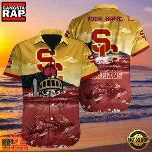 NCAA Usc Trojans 3D Print Custom Name Hawaiian Shirt Cheap