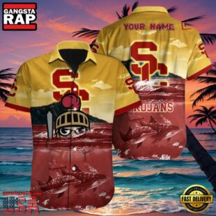 NCAA Usc Trojans 3D Print Custom Name Hawaiian Shirt Cheap