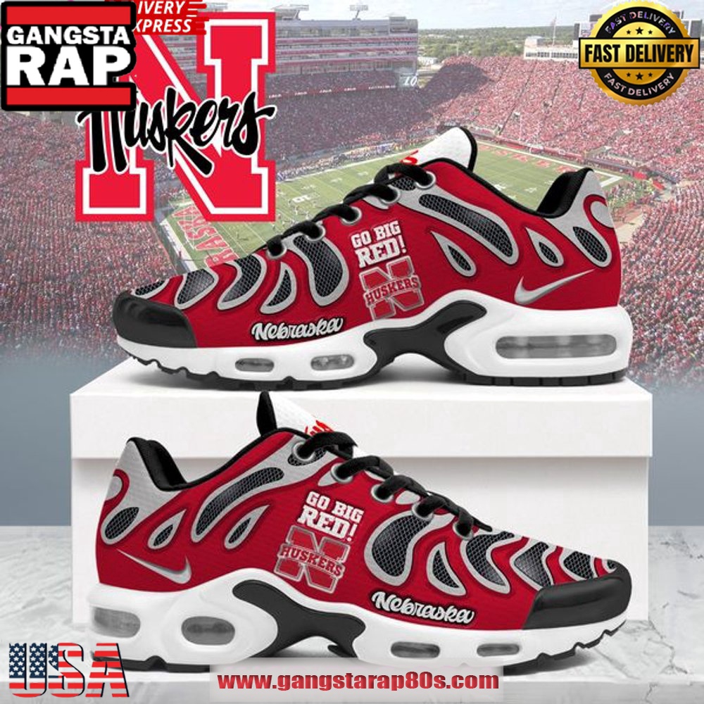 Nebraska Cornhuskers Go Big Red Air Max Plus Shoes Running Sneakers Nebraska Cornhuskers Go Big Red Air Max Plus Shoes Running Sneakers