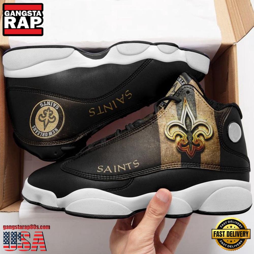 NFL New Orleans Saints Sport New Design Air Jordan 13 Running Sneakers Shoes NFL New Orleans Saints Sport New Design Air Jordan 13 Running Sneakers Shoes