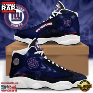 New York Gaints NFL Air Jordan 13 Shoes For Fans
