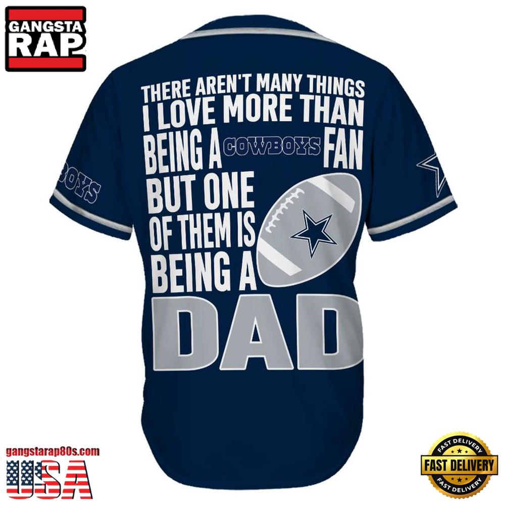 NFL Custom Name Dallas Cowboys I Love Being A Dad Father's Day New Design Baseball Jersey Shirt NFL Custom Name Dallas Cowboys I Love Being A Dad Father's Day New Design Baseball Jersey Shirt