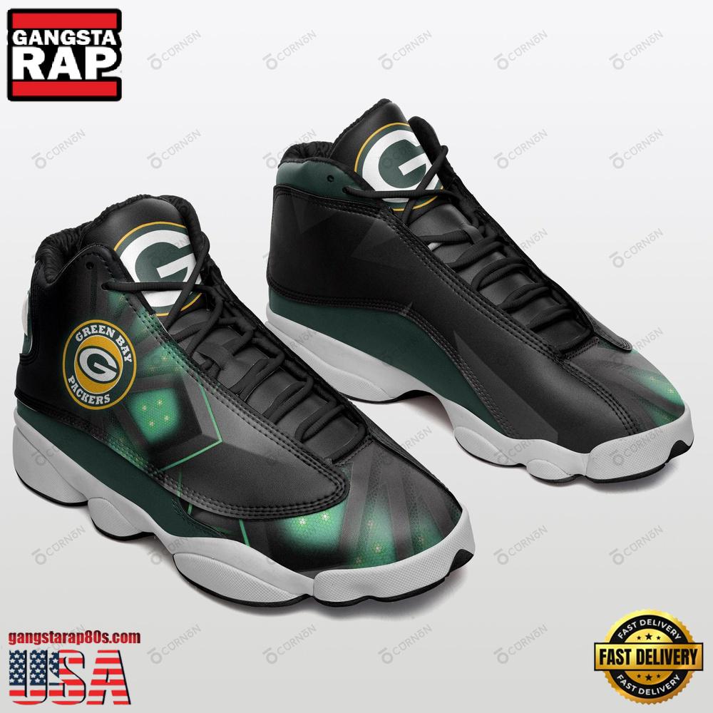 NFL Green Bay Packers Football New Design Air Jordan 13 Running Sneakers Shoes NFL Green Bay Packers Football New Design Air Jordan 13 Running Sneakers Shoes