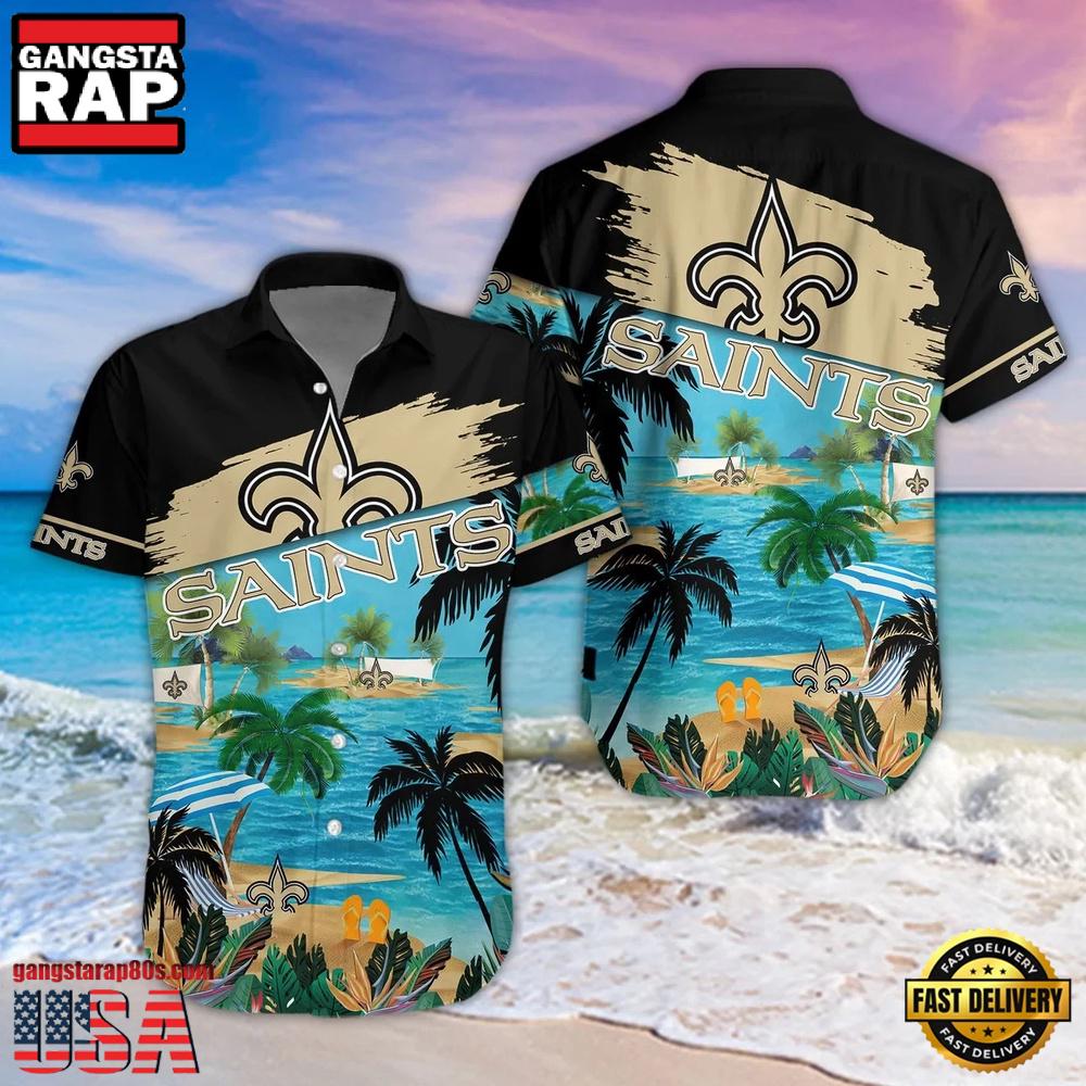 NFL New Orleans Saints Hot Summer Aloha Hawaiian Shirt NFL New Orleans Saints Hot Summer Aloha Hawaiian Shirt
