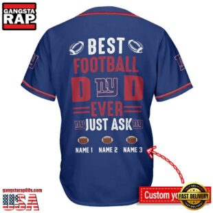 NFL New York Giants Best Dad Ever Baseball Jersey