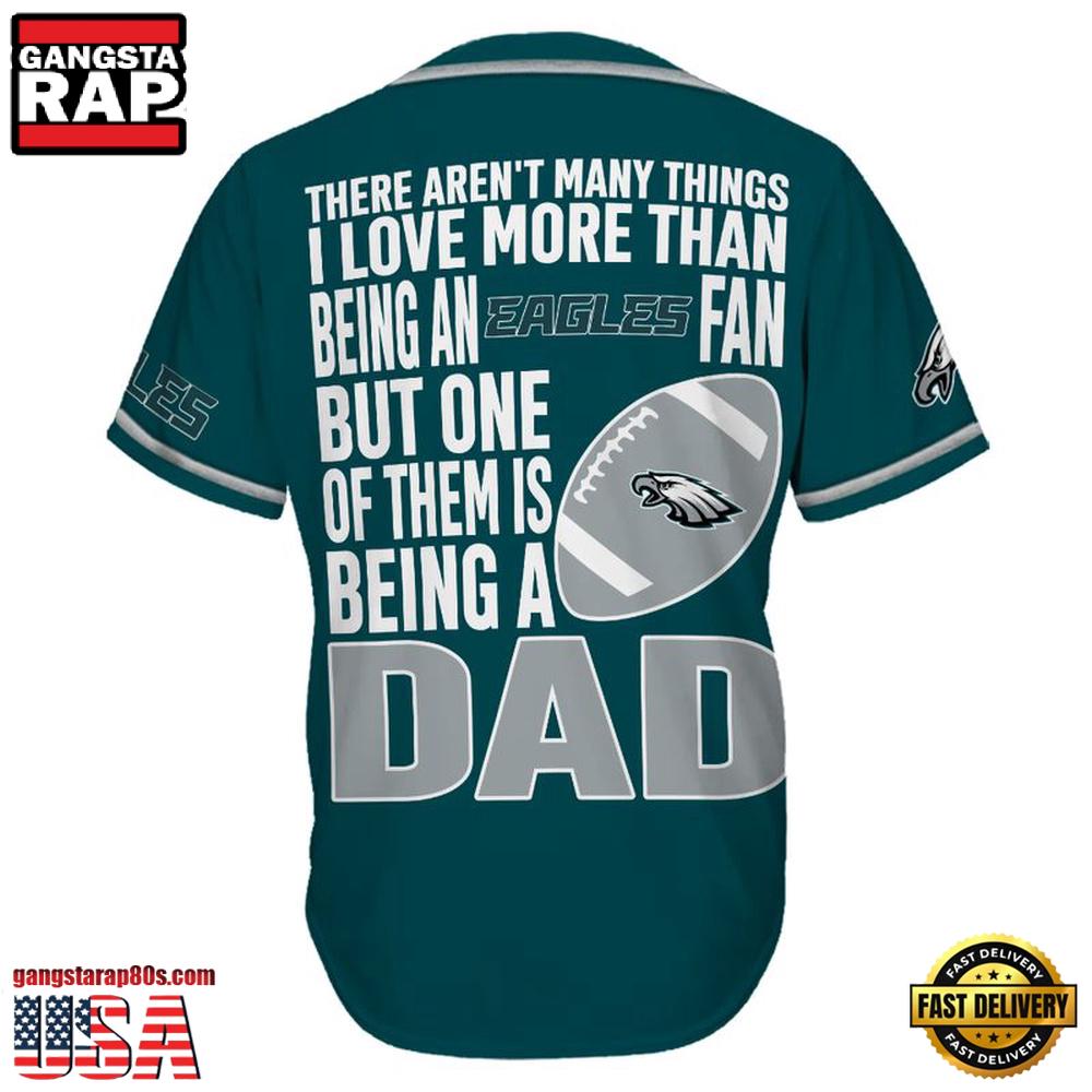 NFL Custom Name Philadelphia Eagles I Love Being A Dad Father's Day New Design Baseball Jersey Shirt NFL Custom Name Philadelphia Eagles I Love Being A Dad Father's Day New Design Baseball Jersey Shirt