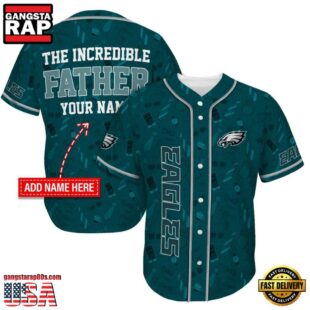 NFL Philadelphia Eagles The Increadible Father Baseball Jersey