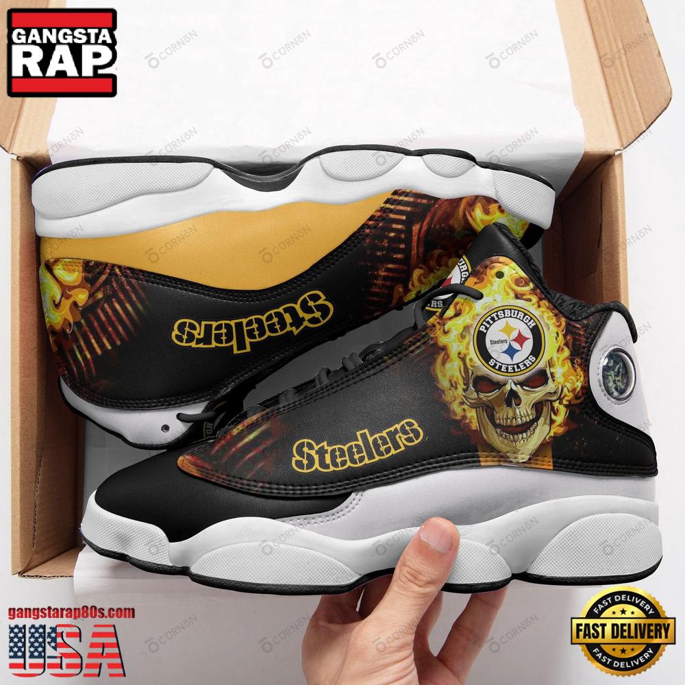 NFL Pittsburgh Steelers Sport Team New Design Air Jordan 13 Running Sneakers Shoes NFL Pittsburgh Steelers Sport Team New Design Air Jordan 13 Running Sneakers Shoes