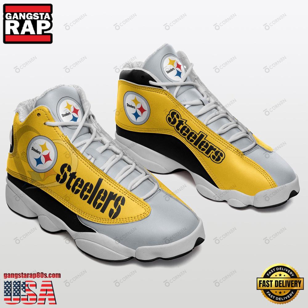 NFL Pittsburgh Steelers Sport Team Football New Design Air Jordan 13 Running Sneakers Shoes NFL Pittsburgh Steelers Sport Team Football New Design Air Jordan 13 Running Sneakers Shoes