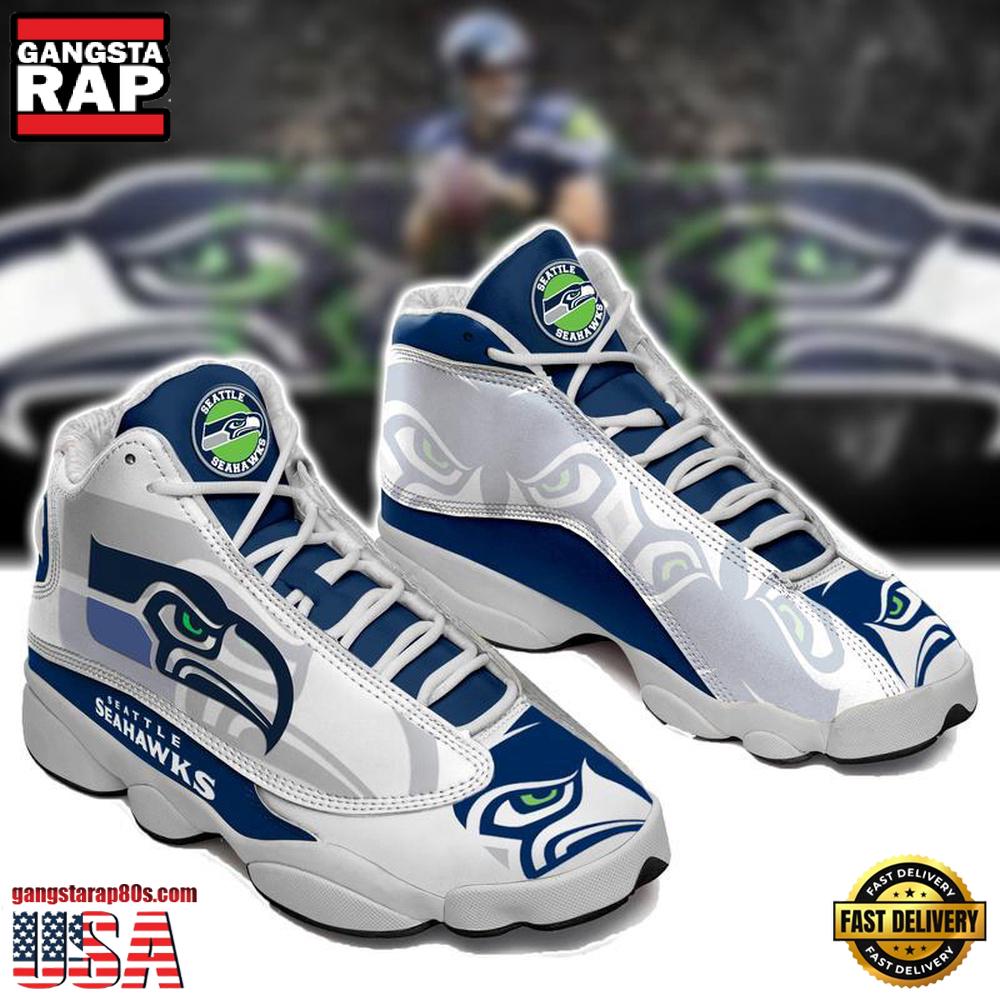 NFL Seattle Seahawks Football New Design Air Jordan 13 Running Sneakers Shoes NFL Seattle Seahawks Football New Design Air Jordan 13 Running Sneakers Shoes