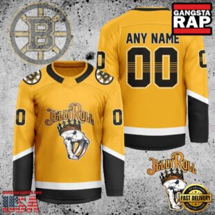 NHL Boston Bruins Jelly Roll New Custom Hockey Jersey