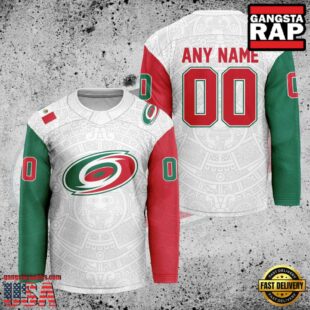 NHL Carolina Hurricanes Mexican Heritage New Custom Hockey Jersey