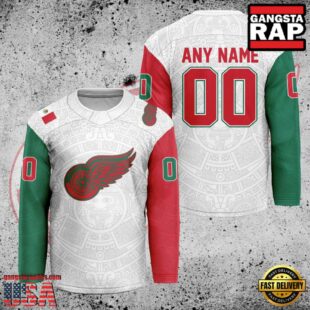 NHL Detroit Red Wings Mexican Heritage New Custom Hockey Jersey