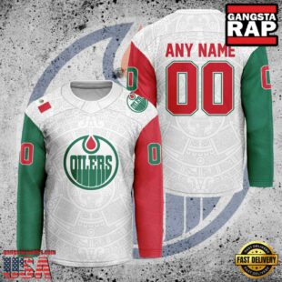 NHL Edmonton Oilers Mexican Heritage New Custom Hockey Jersey