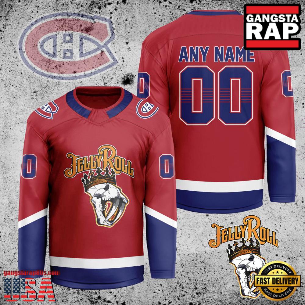 NHL Custom Name Number Montreal Canadiens Jelly Roll New Design Hockey Jersey NHL Custom Name Number Montreal Canadiens Jelly Roll New Design Hockey Jersey