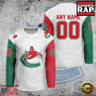 NHL Vancouver Canucks Mexican Heritage New Custom Hockey Jersey