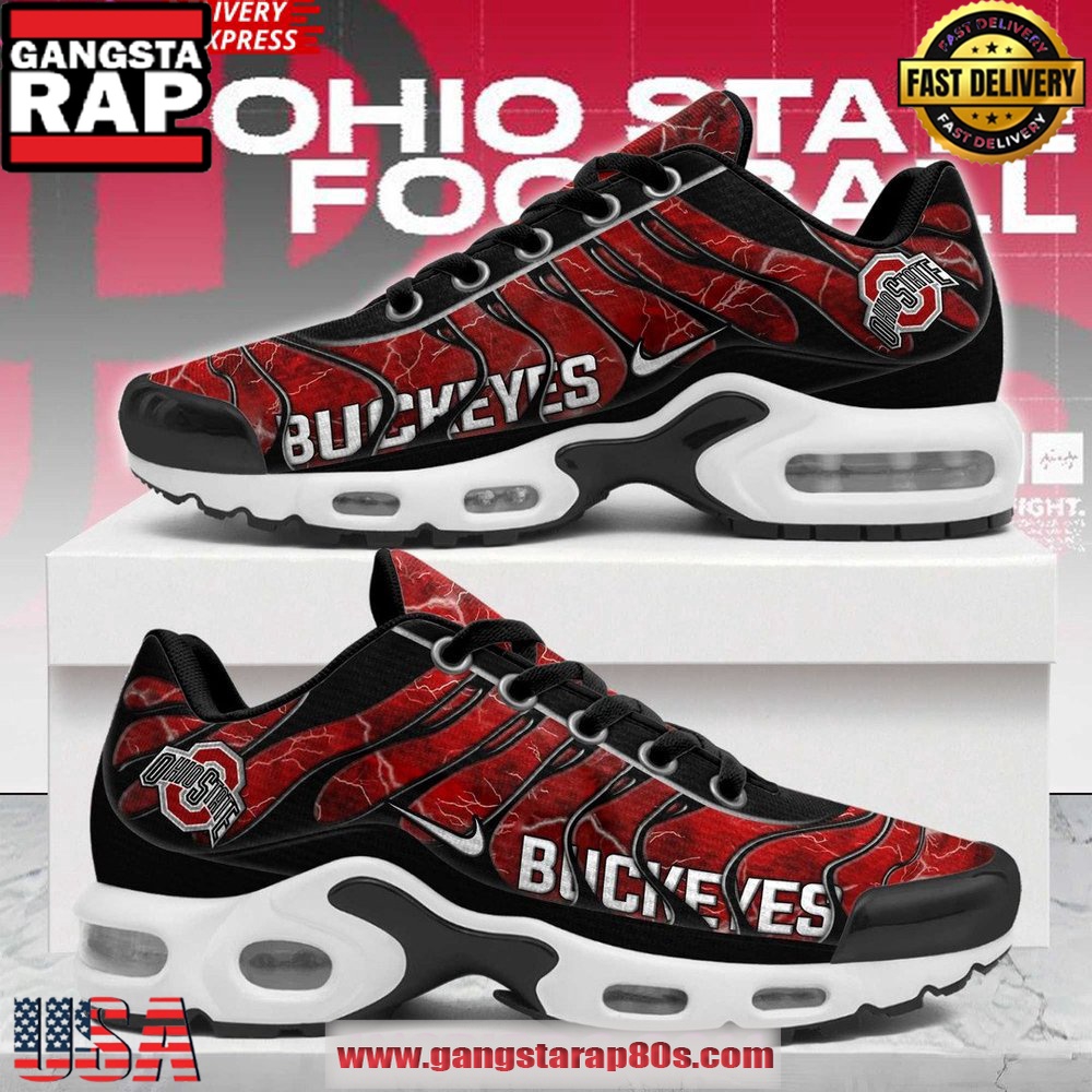 Ohio State Buckeyes Football Air Max Plus Shoes Running Sneakers Ohio State Buckeyes Football Air Max Plus Shoes Running Sneakers