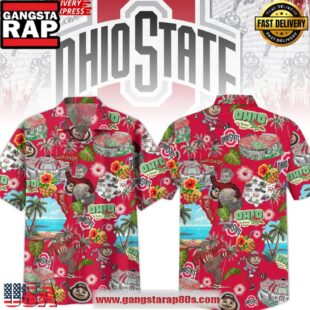 Ohio State Buckeyes Summer Vibes Tropical Hawaiian Shirt