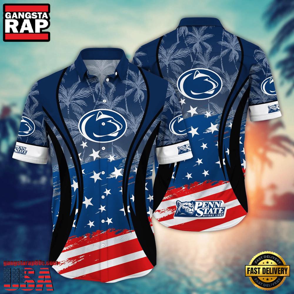 MLB Penn State Nittany Lions Team Logo Hot Summer Aloha Hawaiian Shirt MLB Penn State Nittany Lions Team Logo Hot Summer Aloha Hawaiian Shirt