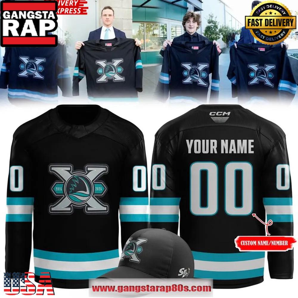 San Jose Barracuda Keepsakes 2025 Special Edition Hockey Jersey San Jose Barracuda Keepsakes 2025 Special Edition Hockey Jersey