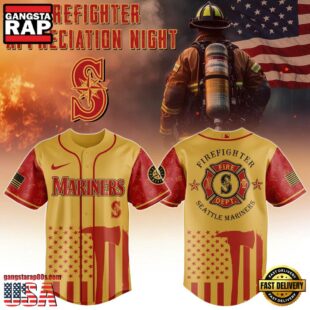 Seattle Mariners MLB x Firefighter Appreciation Night 2025 Jersey Shirt