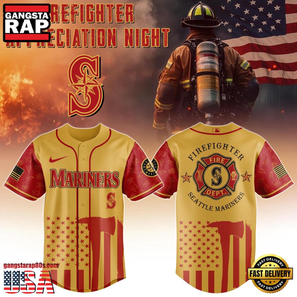 Seattle Mariners MLB x Firefighter Appreciation Night 2025Baseball Jersey Shirt Seattle Mariners MLB x Firefighter Appreciation Night 2025Baseball Jersey Shirt