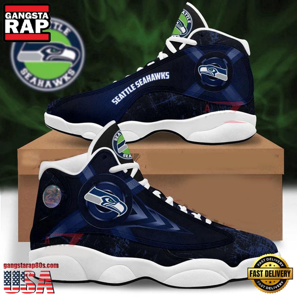 NFL Seattle Seahawks New Design Air Jordan 13 Running Sneakers Shoes For Fans NFL Seattle Seahawks New Design Air Jordan 13 Running Sneakers Shoes For Fans