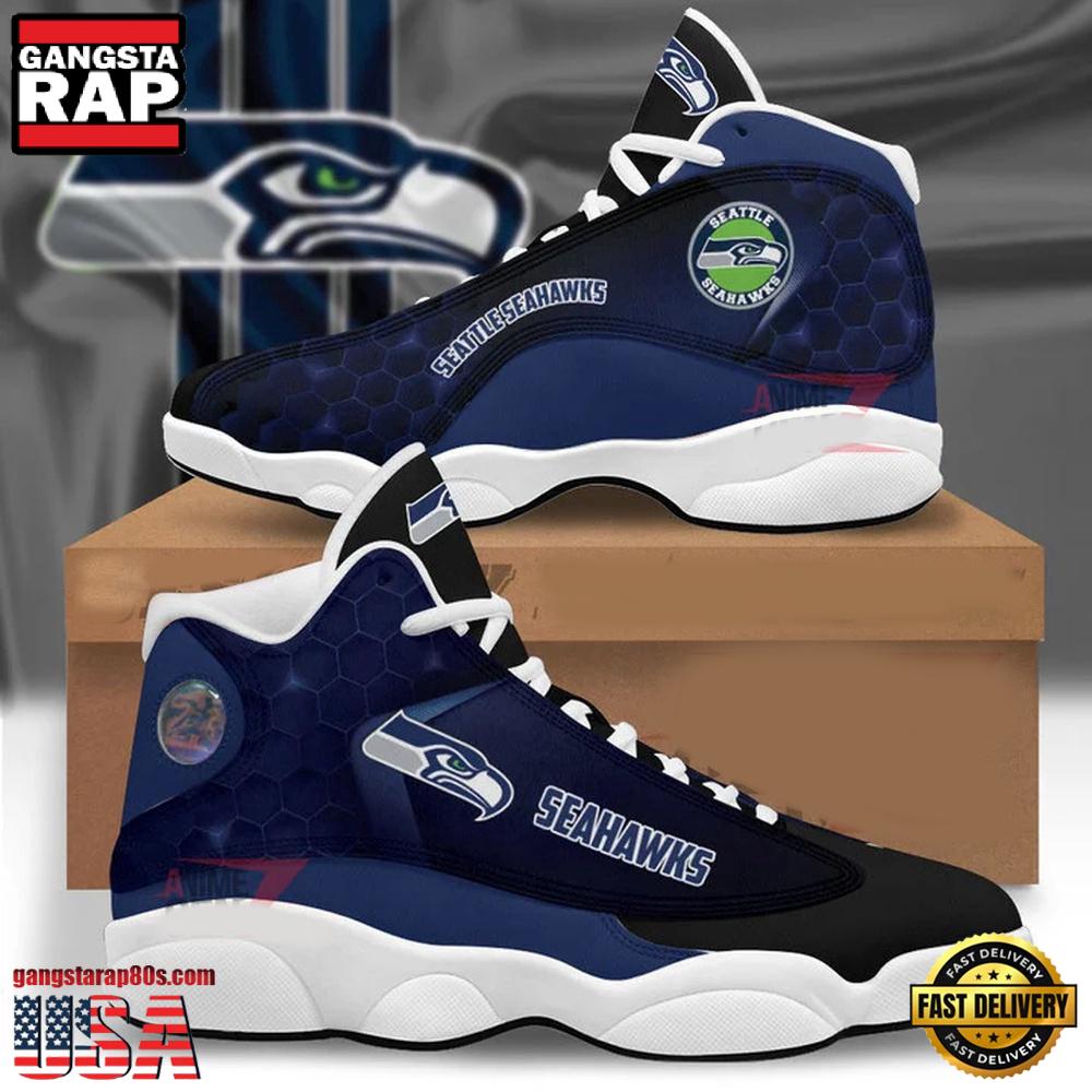 NFL Seattle Seahawks New Design Air Jordan 13 Running Sneakers Shoes NFL Seattle Seahawks New Design Air Jordan 13 Running Sneakers Shoes