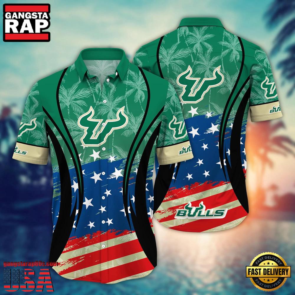 MLB South Florida Bulls Team Logo Hot Summer Aloha Hawaiian Shirt MLB South Florida Bulls Team Logo Hot Summer Aloha Hawaiian Shirt