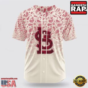 St Louis Cardinals Paisley Pattern MLB Baseball Jersey