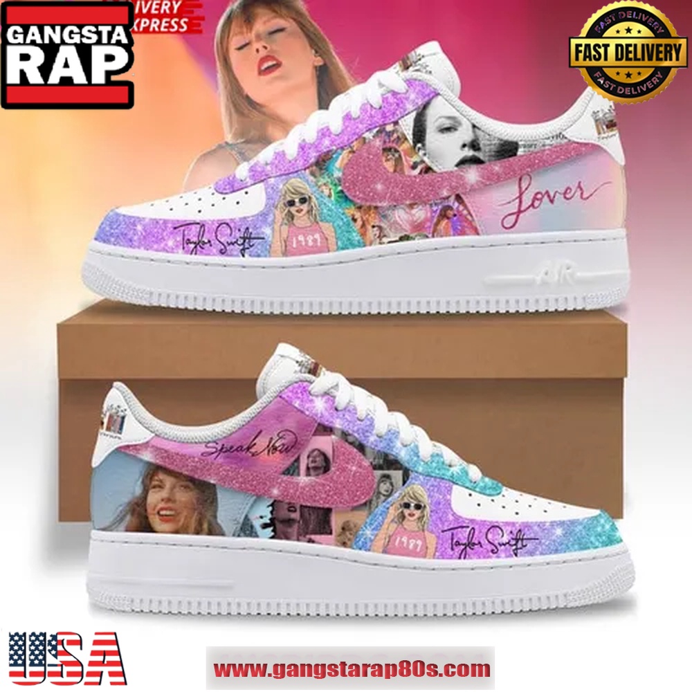 Taylor Swift Lover Sparkle Limited Edition Air Force 1 Sneakers Shoes Taylor Swift Lover Sparkle Limited Edition Air Force 1 Sneakers Shoes