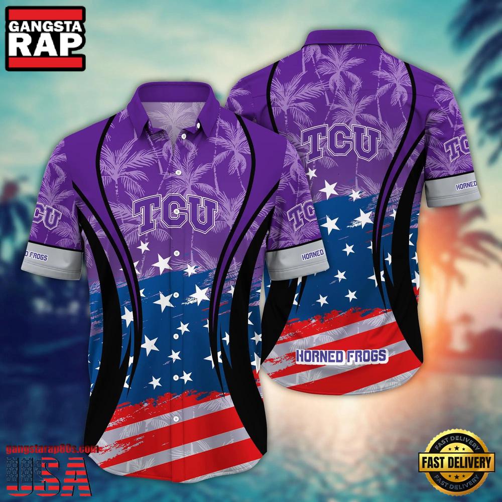 MLB TCU Horned Frogs Team Logo Hot Summer Aloha Hawaiian Shirt MLB TCU Horned Frogs Team Logo Hot Summer Aloha Hawaiian Shirt