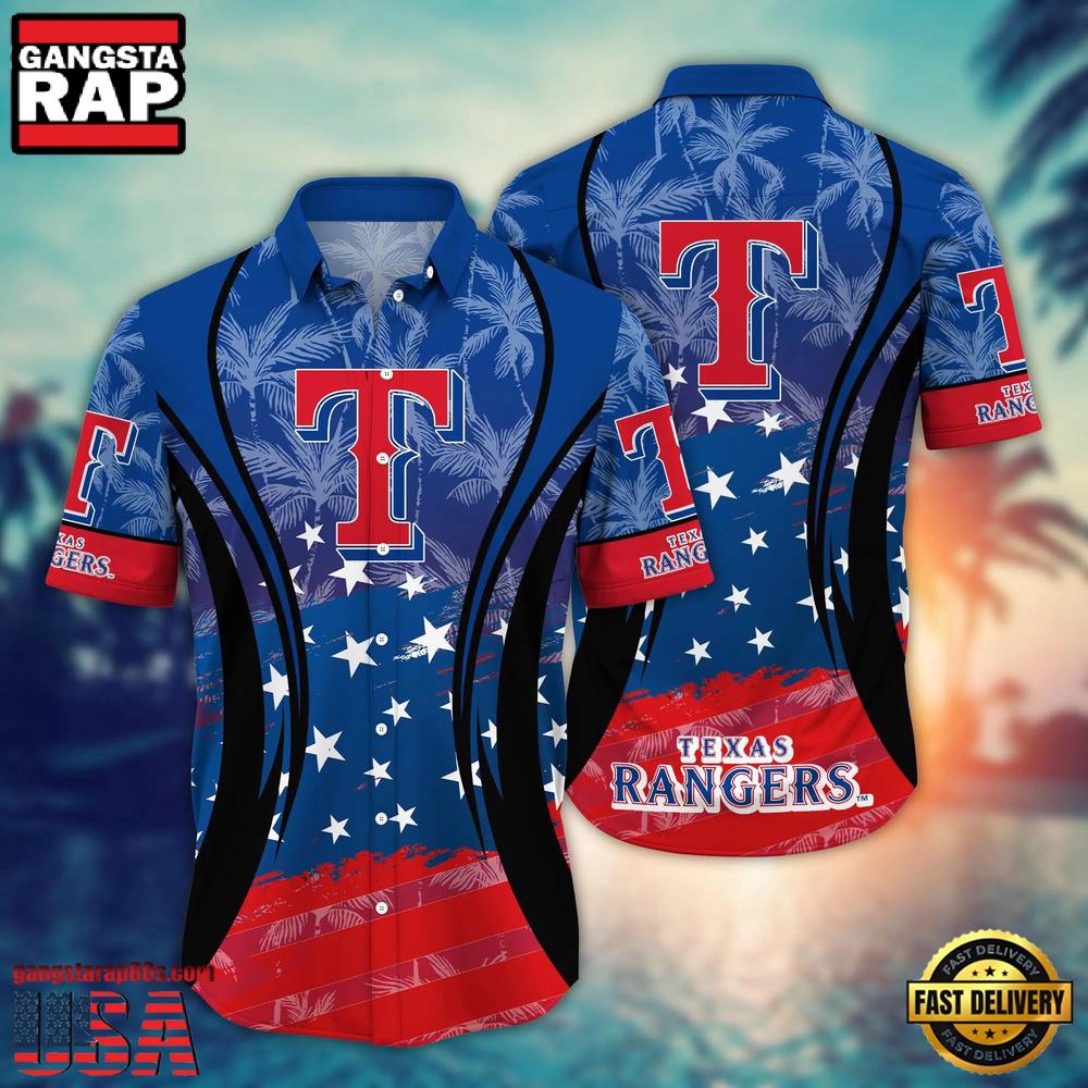 MLB Texas Rangers Team Logo Hot Summer Aloha Hawaiian Shirt MLB Texas Rangers Team Logo Hot Summer Aloha Hawaiian Shirt