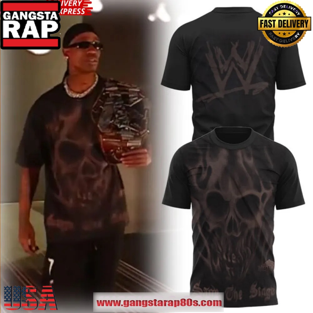 Travis Scott x CJ x WWE Sage The Stage Unisex T Shirt Travis Scott x CJ x WWE Sage The Stage Unisex T Shirt