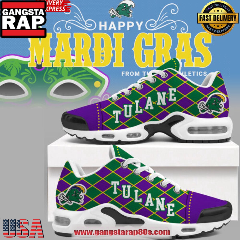 Tulane Green Wave Mardi Gras 2025 Air Max Plus Shoes Running Sneakers Tulane Green Wave Mardi Gras 2025 Air Max Plus Shoes Running Sneakers