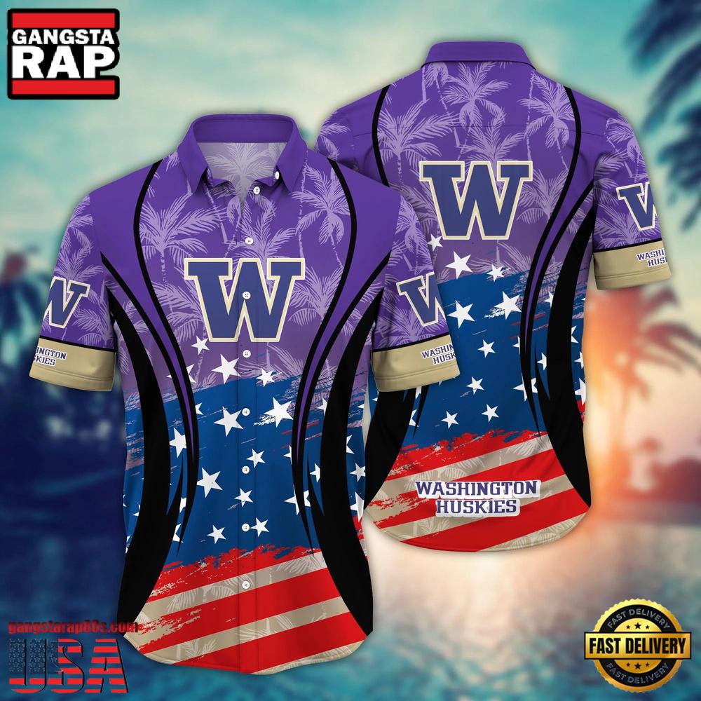 MLB Washington Huskies Team Logo Hot Summer Aloha Hawaiian Shirt MLB Washington Huskies Team Logo Hot Summer Aloha Hawaiian Shirt