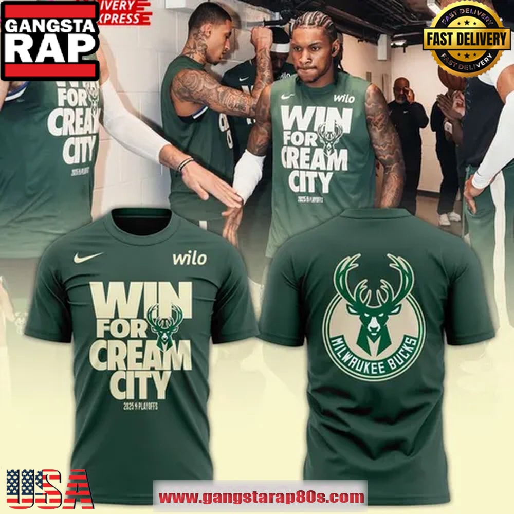 Win For Cream City 2025 Playoffs Milwaukee Bucks Unisex T Shirt Win For Cream City 2025 Playoffs Milwaukee Bucks Unisex T Shirt