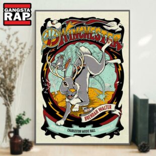 49 Winchester Charleston Music Hall Charleston, SC May 23 2025 Concert Poster Canvas Art