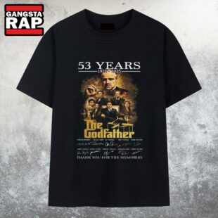 53 Years 1972-2025 The Godfather Signature Thank You For The Memories T Shirt